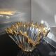 Free-form crystal bowl with fine gold gilding – Vintage 1950s/1960s
