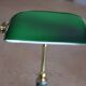 Lampe de banquier socle en marbre vert