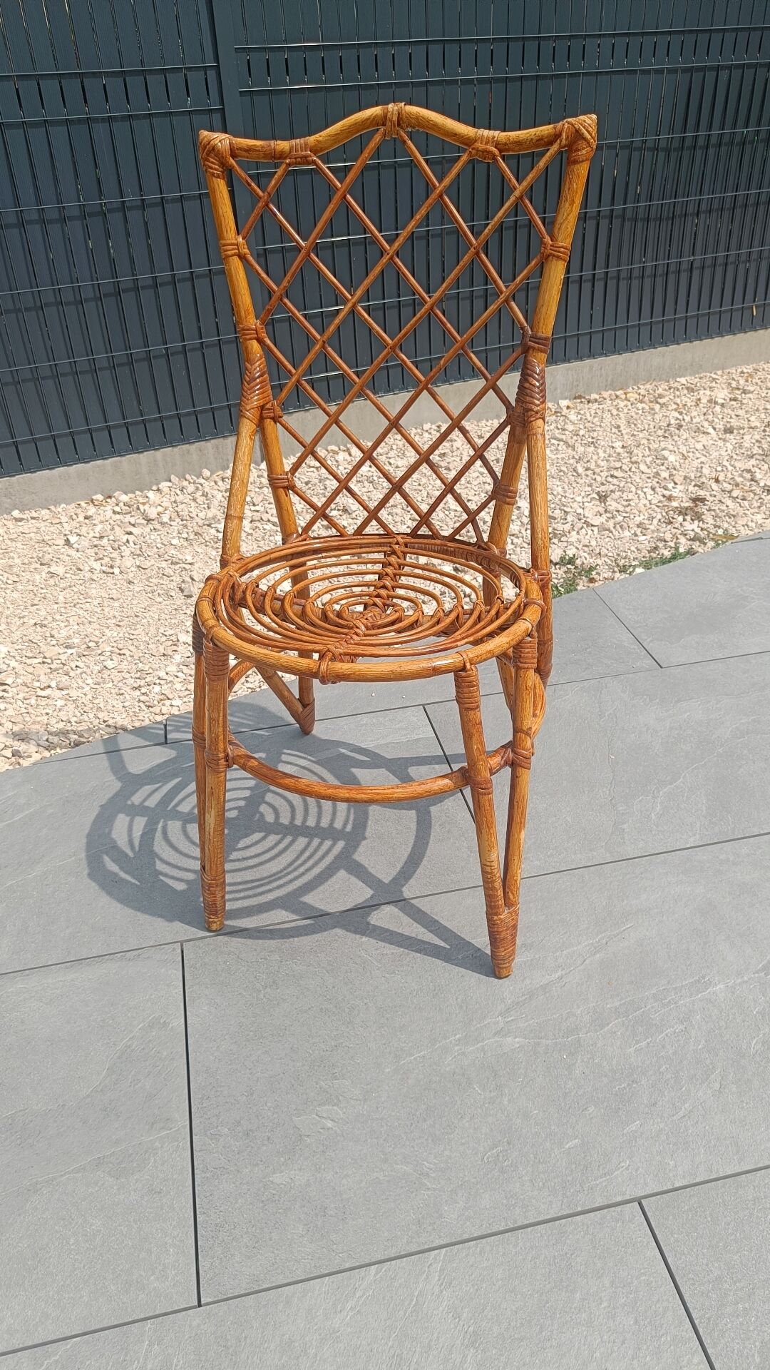 Vintage rattan chair – Louis Sognot style