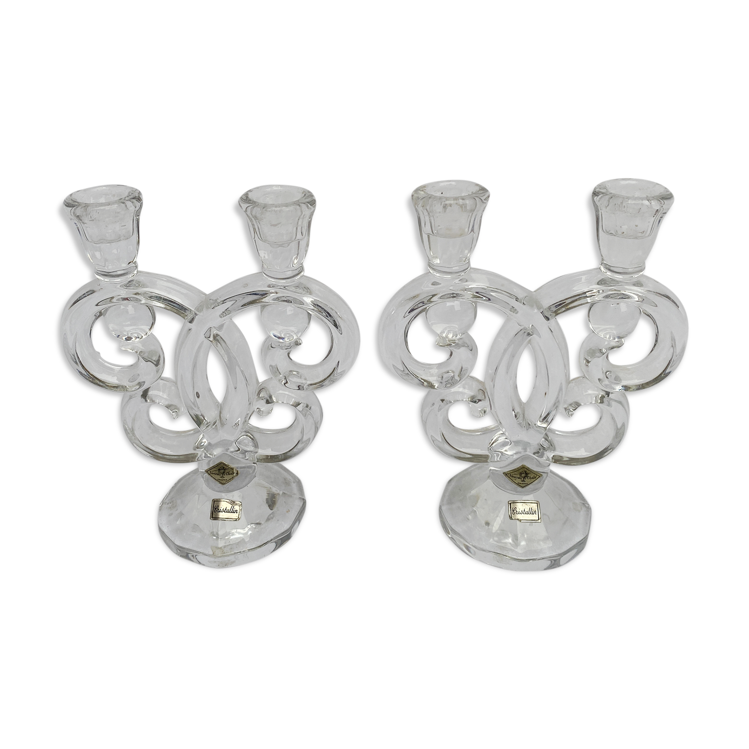 Pair of Cristallin candle holders