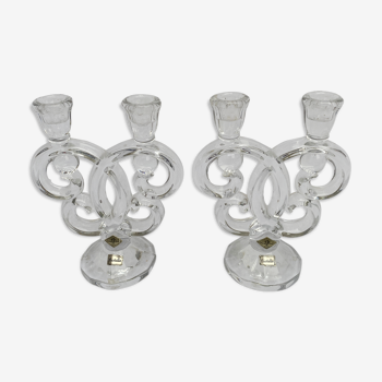 Pair of Cristallin candle holders