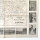 Old map France Brittany Rennes St Malo