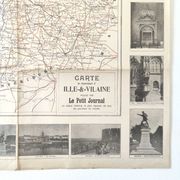 Carte ancienne France Bretagne Rennes St Malo