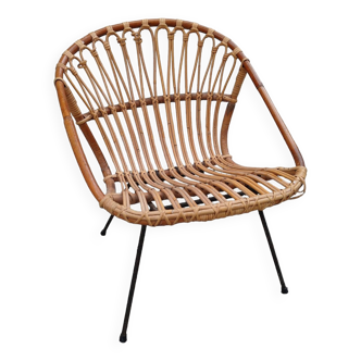 1950s rattan armchair
