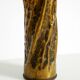 Unique large brass vase in a Brutalist design, handcrafted in December 1975