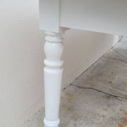 Rustic farmhouse bistro table in oak with Louis Philippe legs - 2m