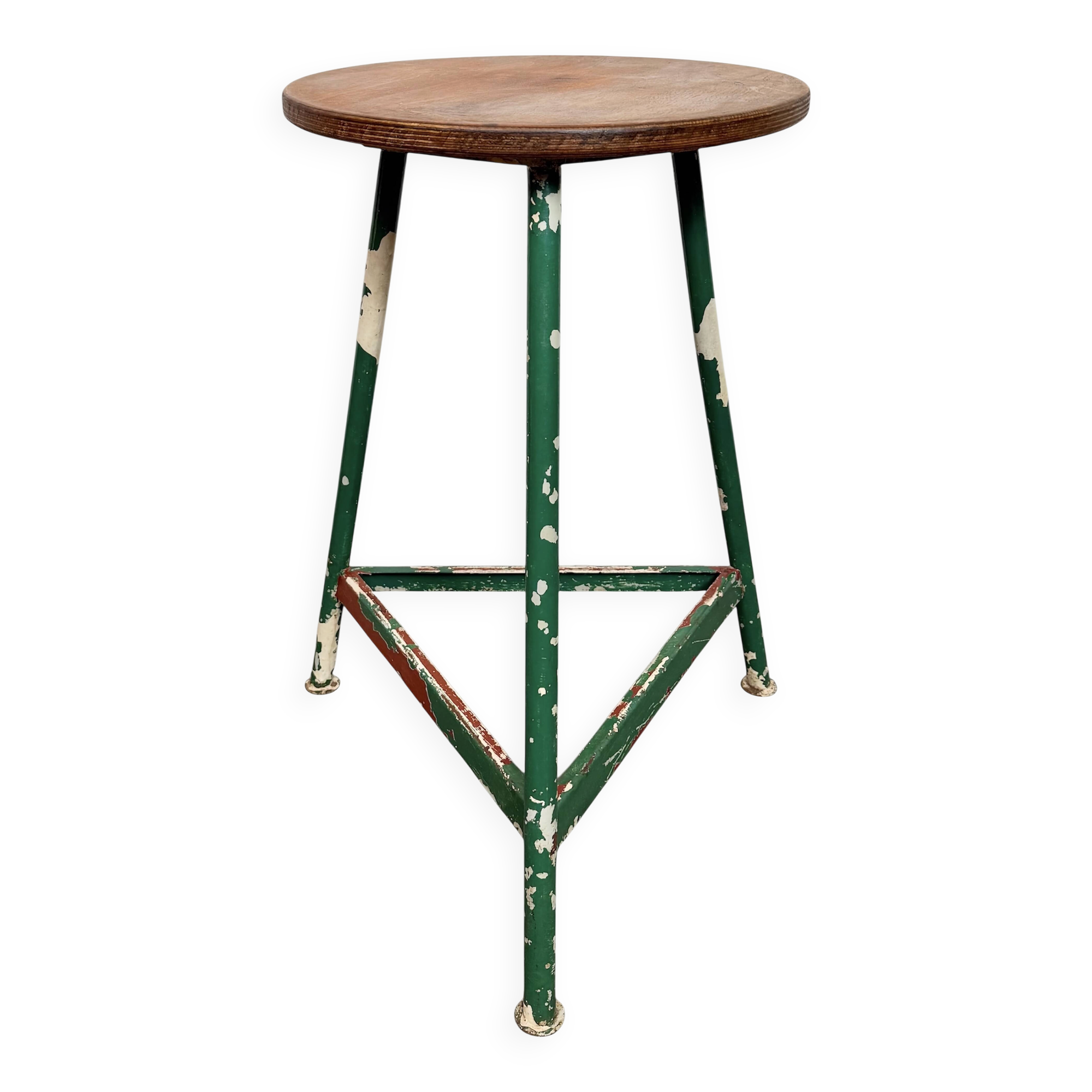 Green Industrial Workshop Stool, 1960s