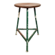 Green Industrial Workshop Stool, 1960s