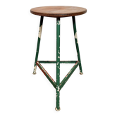 Green Industrial Workshop Stool, 1960s