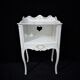 Old Louis XV Style Bedside Table in White and Gold