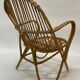 Fauteuil en rotin vintage par Dirk van Sliedregt Rohe Noordwolde 1960 des Pays-Bas