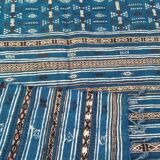 Carpet kilim blue and black handmade 127 x 217 cm