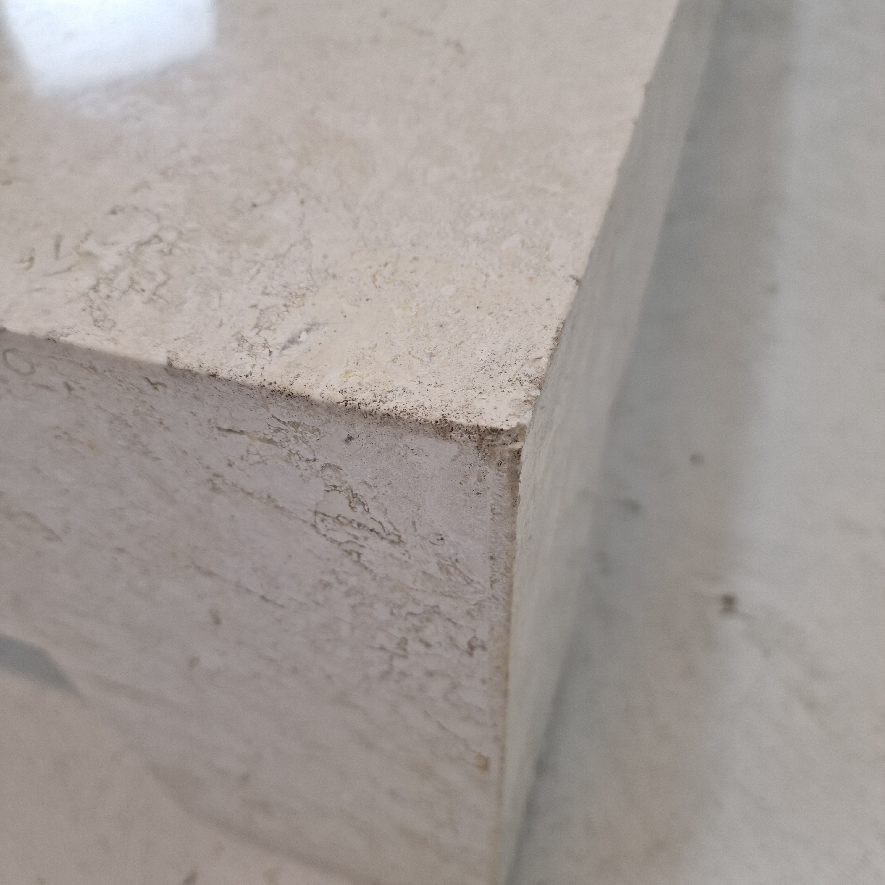 Fossil stone coffee table, 1980s