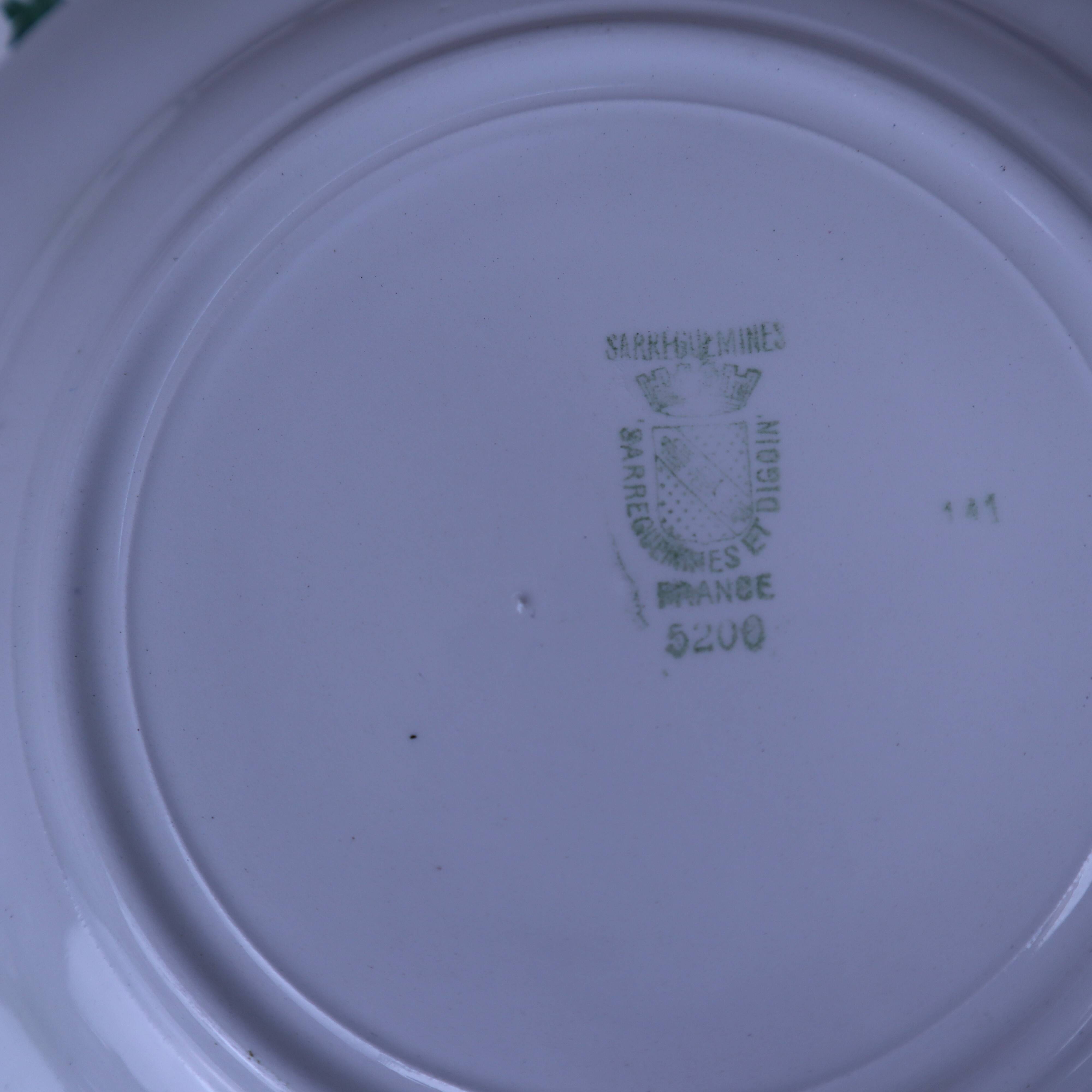 Lot de 6 assiettes à dessert 5200 Sarreguemines et Digoin Vintage