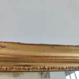 Rectangular golden mirror moldings plant motifs nineteenth H: 130cm