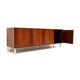 Vintage rosewood low sideboard with four doors from the 1960s