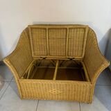 Banc coffre en rotin