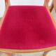 Solid cherry wood chairs and red velvet seat - Set of 4 - Louis Philippe style