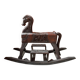Antique carved wooden rocking horse