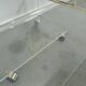 Space age plexiglas trolley met messing