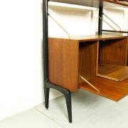 Système mural modulaire en teck par Louis van Teeffelen pour WéBé, 1950