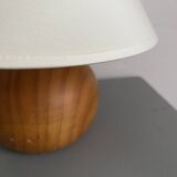 Wooden lamp, cotton shade