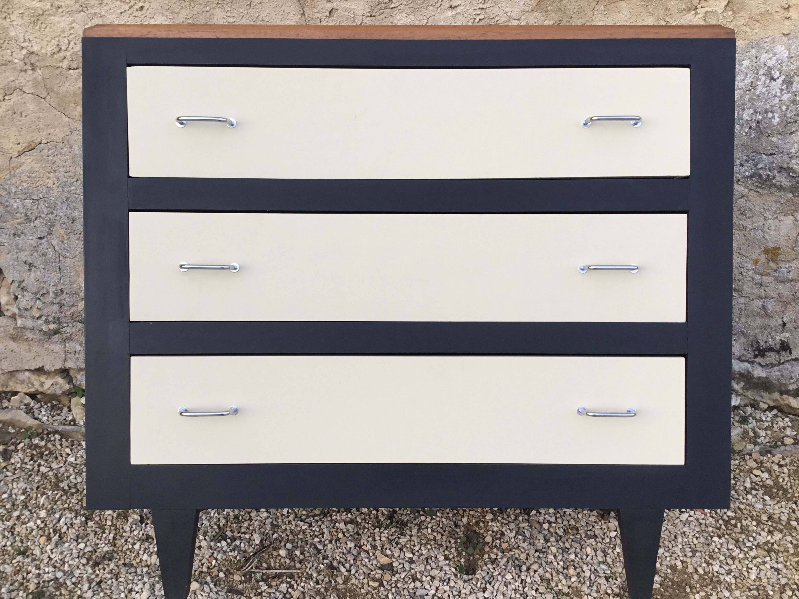 1950s dresser in revamped mahogany