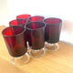 Luminarc red jumper water glass service