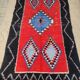 Vintage handmade Boucherouite Berber rug