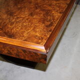 Art deco table in mahogany and elm magnifying glass circa 1930