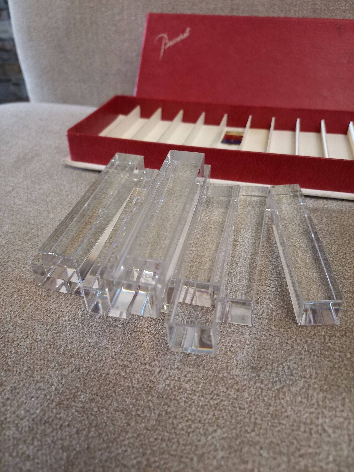 12 Baccarat crystal knife holders