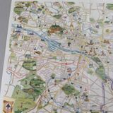 Beautiful map / Poster of Glasgow 1960's