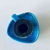 Candle holder fat lava blue