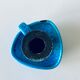 Candle holder fat lava blue