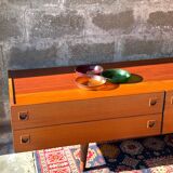 Scandinavian low sideboard in teak, 1960s/70s
