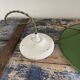 Vintage suspension in electrified green enamelled sheet metal with new