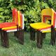 Série de 8 chaises design Pop année 1970-80