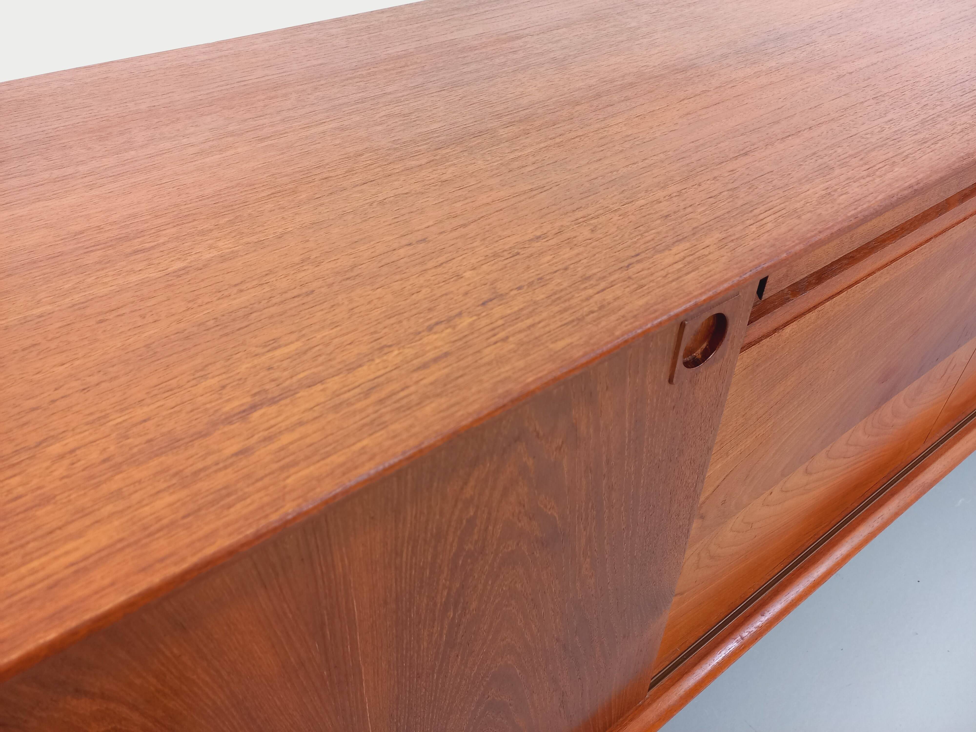 Vintage Scandinavian teak sideboard from the 60s by designer Edvard Valentinsen for Samcom