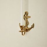 Pair of vintage Swedish brass wall lights