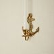 Pair of vintage Swedish brass wall lights