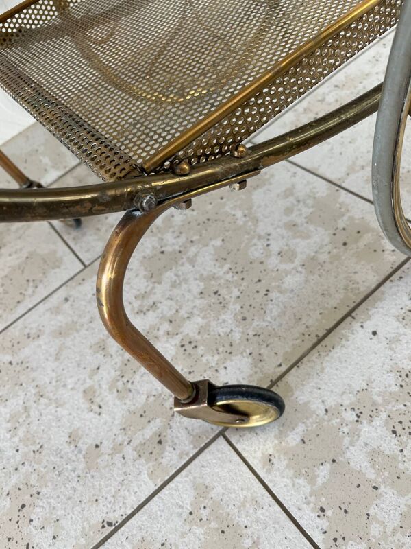 Desserte / bar roulant en laiton de Josef Franck pour Svenskt Tenn Suede annee 50/60