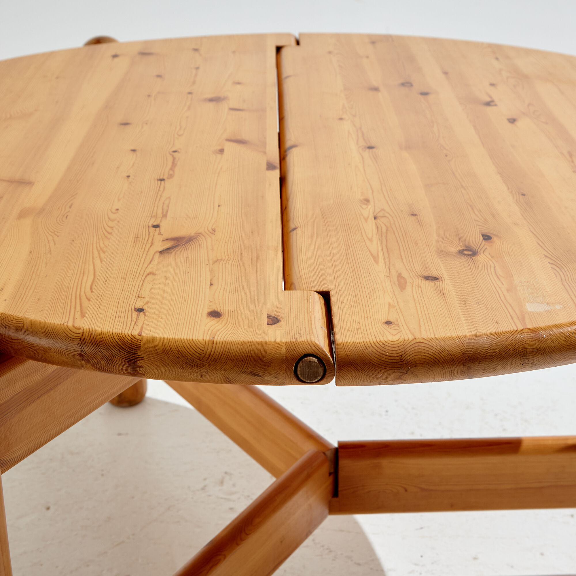 Pinewood dining set by rainer daumiller for hanex, set of 7