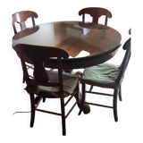 Louis Philippe table and its 4 chairs