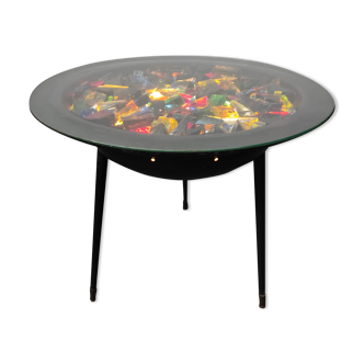 Luminous coffee table brazier 1950