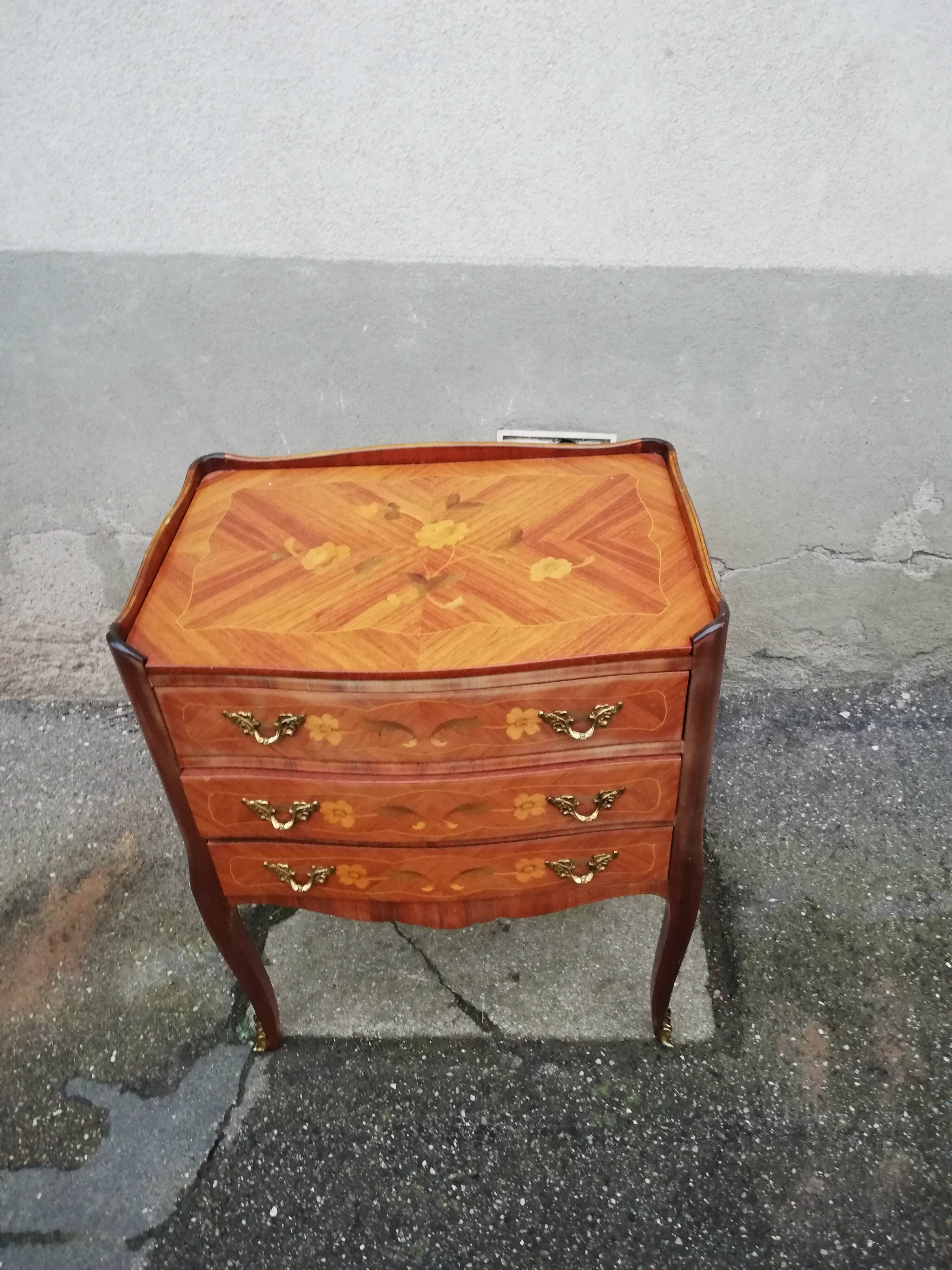 Chest of drawers 3 drawers Louis XV style