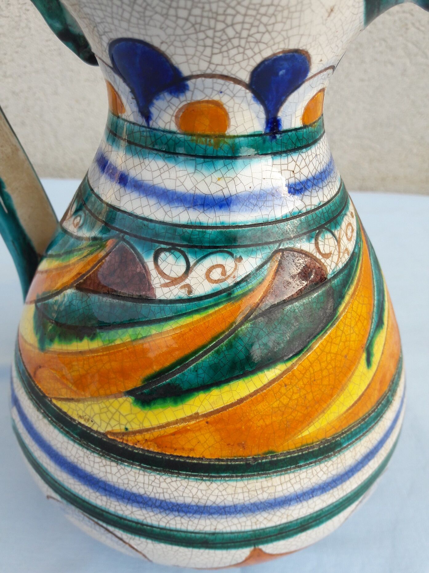 Italian ceramic pitcher