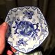Bol ou coupelle en faience decor asiatique a motifs bleus