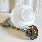 Suspension Bauhaus globe opaline diam. 20 cm - années 30