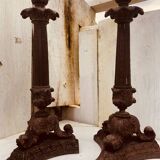 Set of two vintage table candlesticks