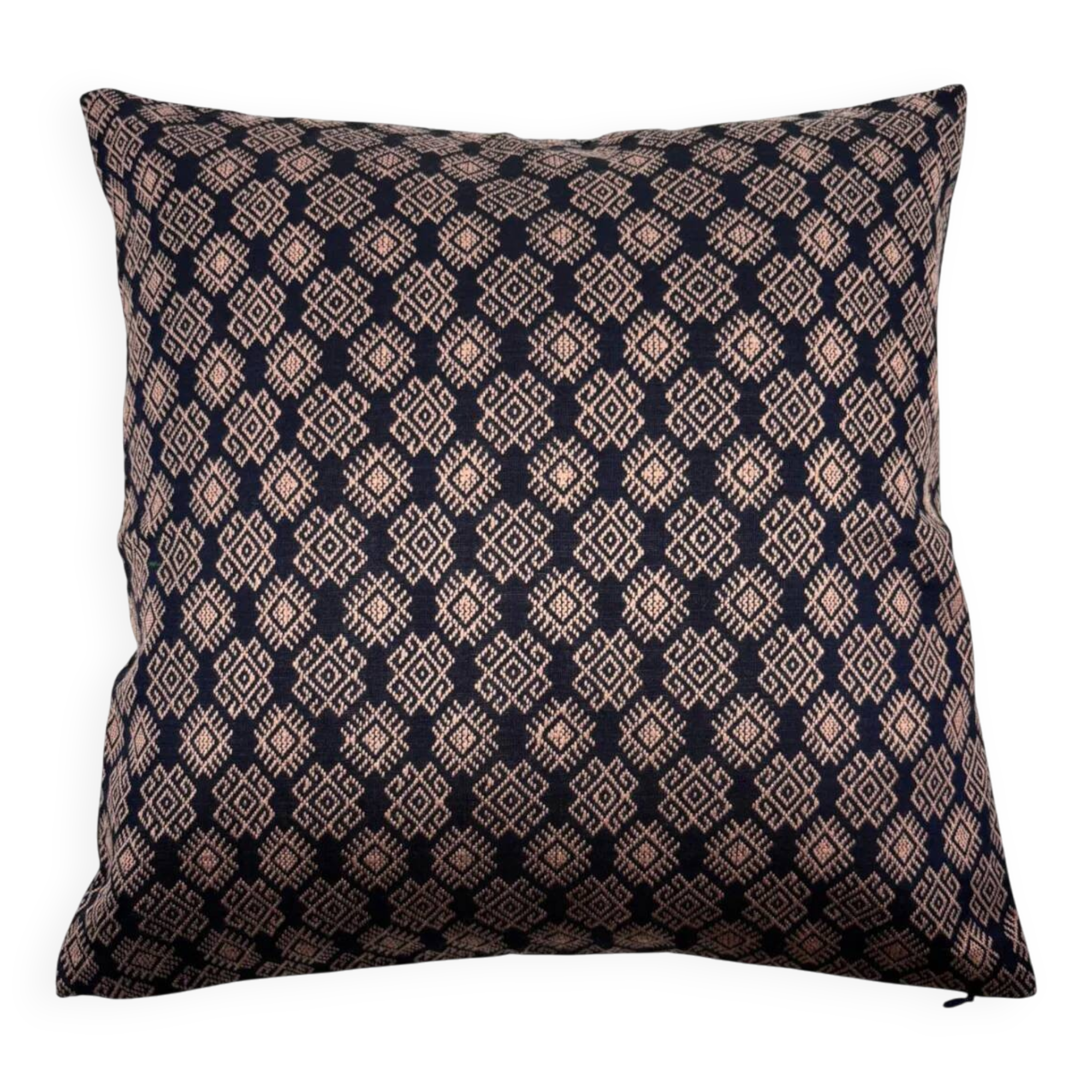 Navy blue and pink Kachin cushion cover (RIDA)